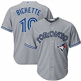 Blue Jays 10 Bo Bichette Gray Cool Base Jersey Dzhi,baseball caps,new era cap wholesale,wholesale hats